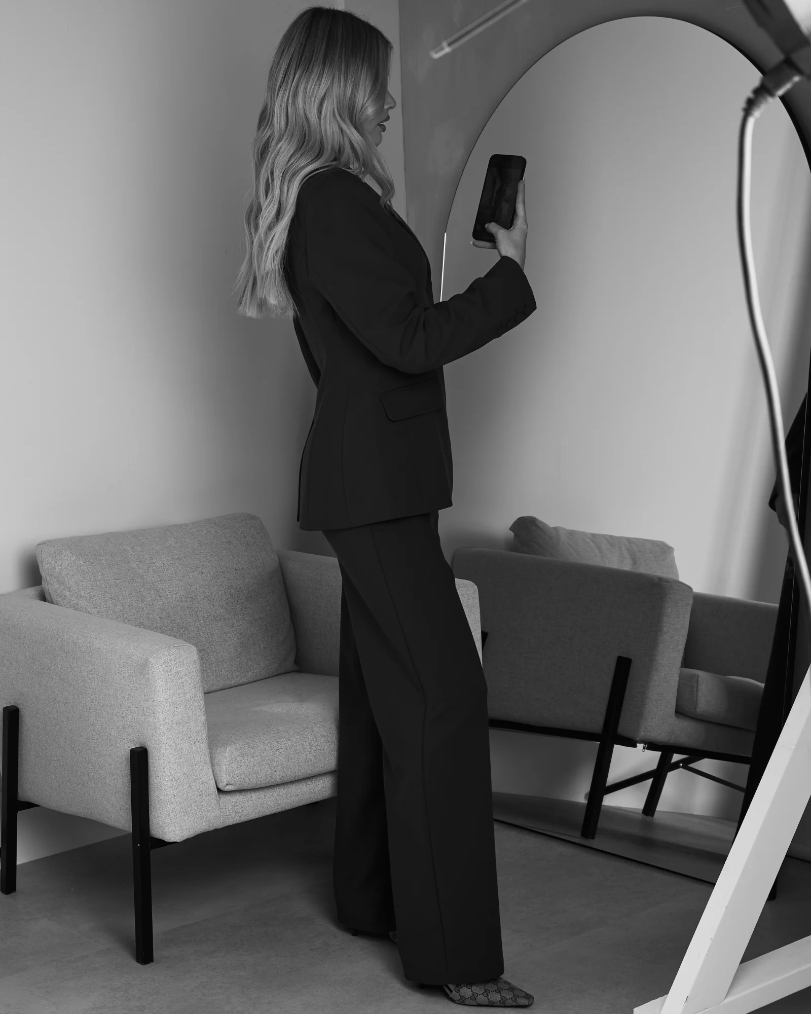 Tailored Trousers - Chocolate Brown - Image 5