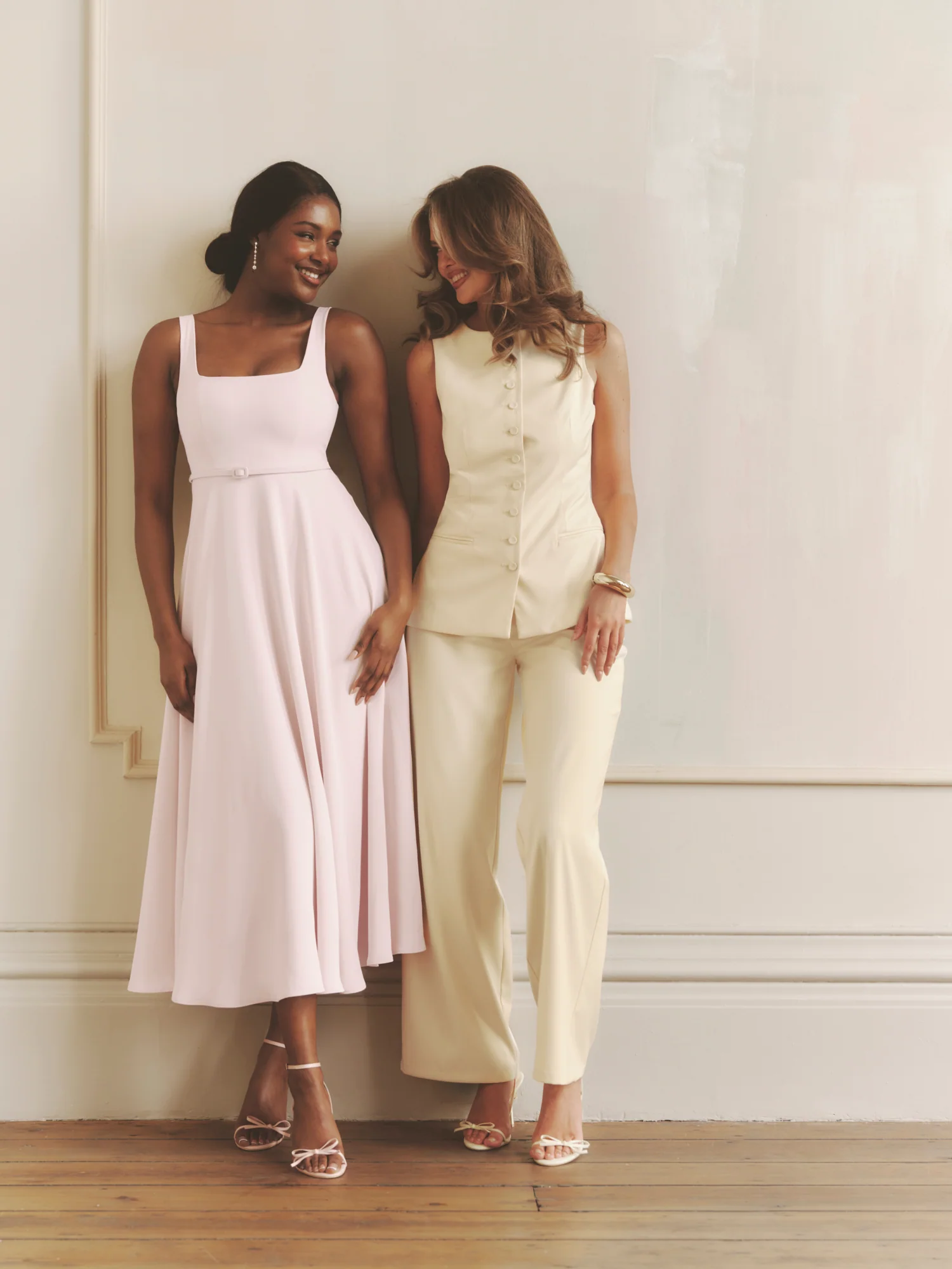 Tailored Wide Leg Trousers - Lemon - Image 7